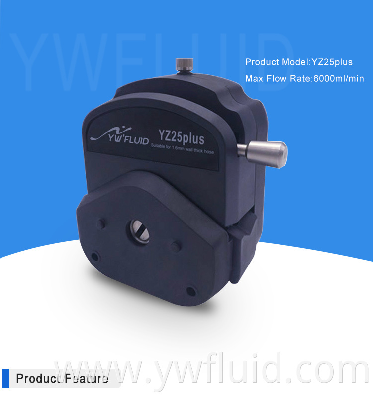 YWfluid Large flow Up to 6L/min micro Peristaltic filling pump head With 3/6 rollers For liquid transferring and distribution